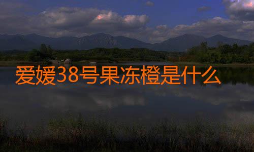 爱媛38号果冻橙是什么时候成熟