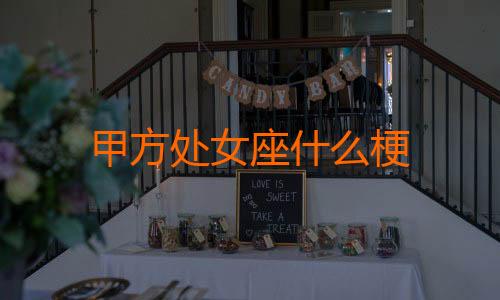 甲方处女座什么梗